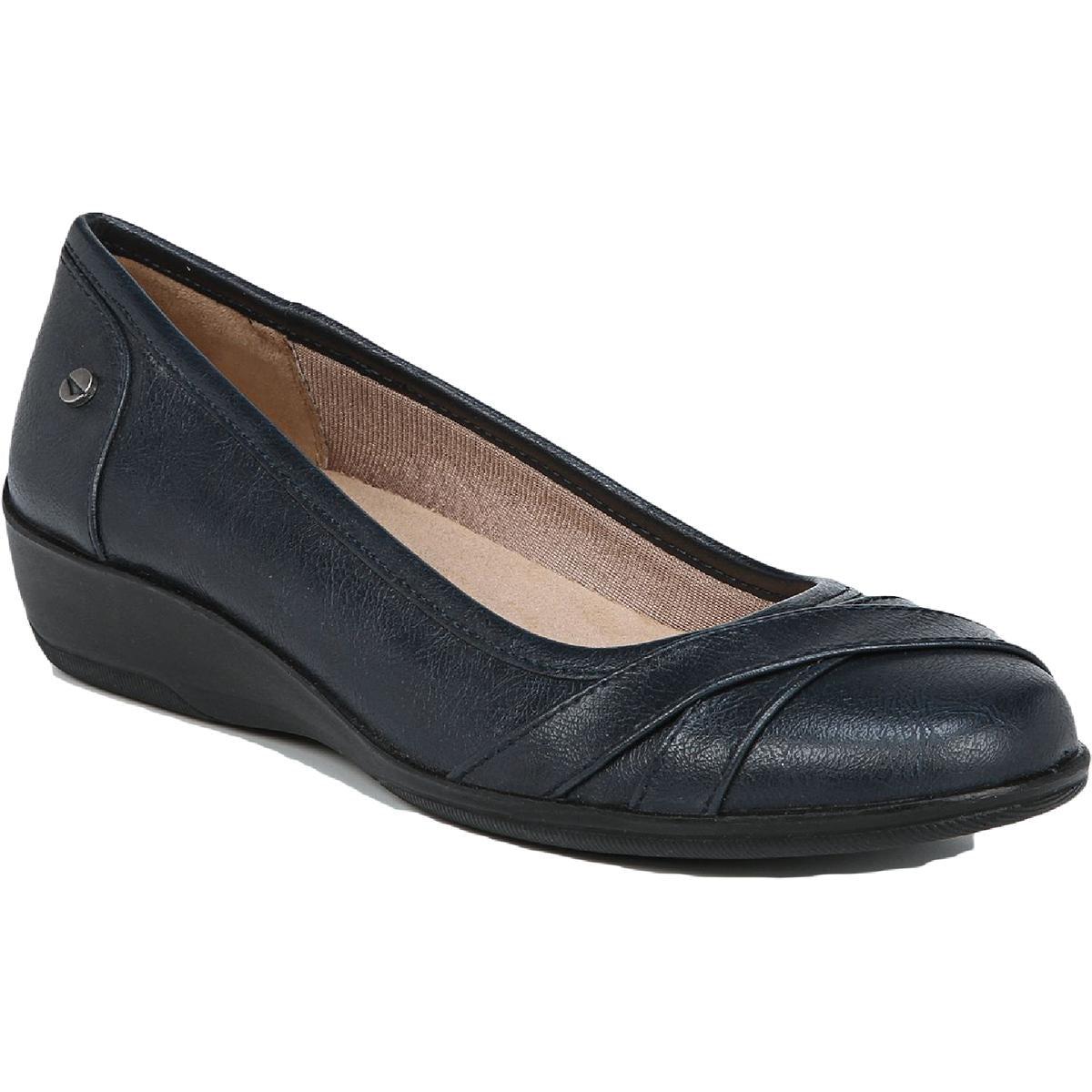 I Loyal Faux Leather Closed Toe Ballet Flats