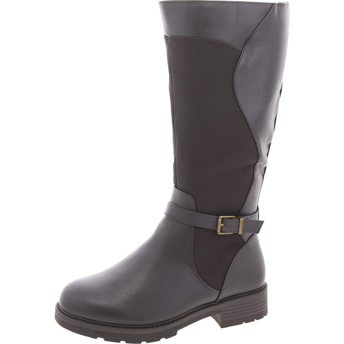 Erica  Zip Up Slip On Knee-High Boots