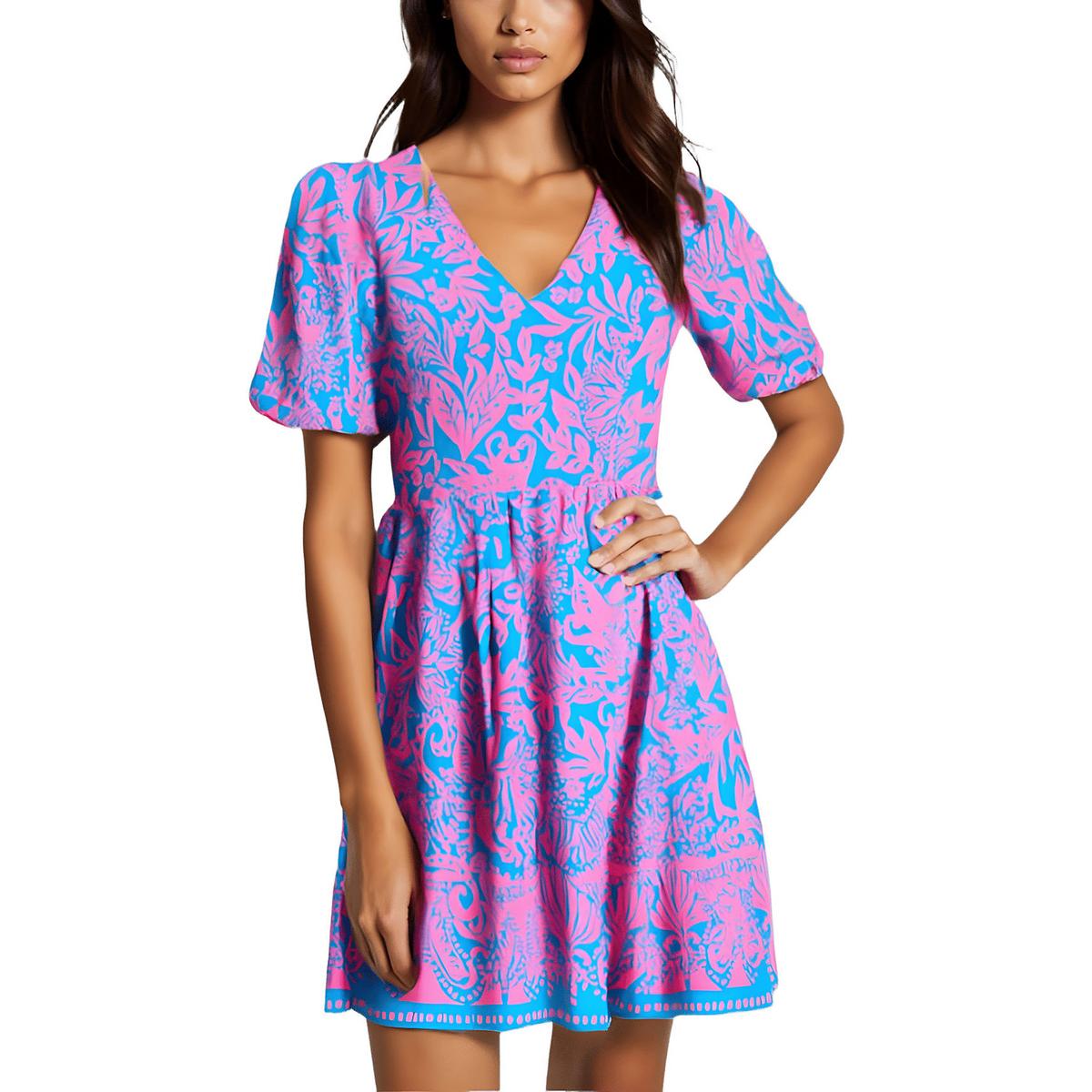 Suzie Printed Cotton Mini Dress