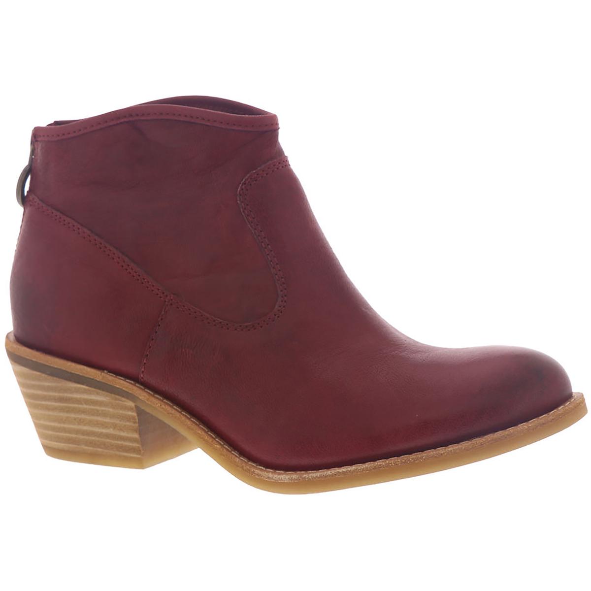 Aisley Leather Stacked Ankle Boots