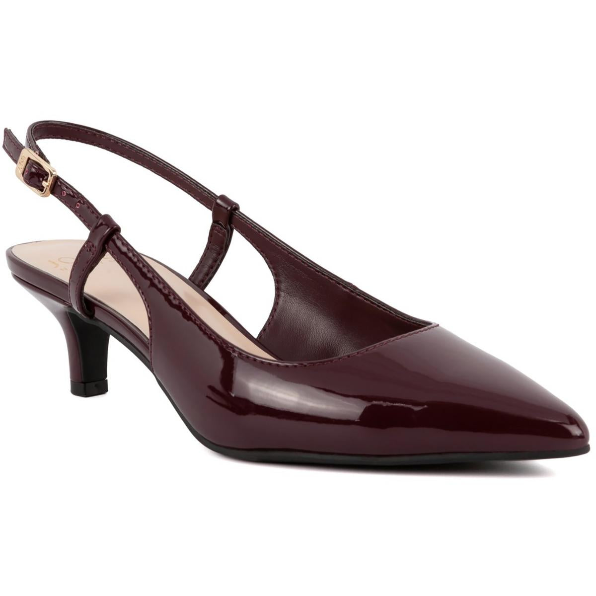 Charla Patent Pointed Toe Kitten Heels