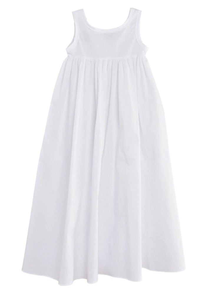 Baby Girls White Heirloom Length Cotton Slip 0-12M