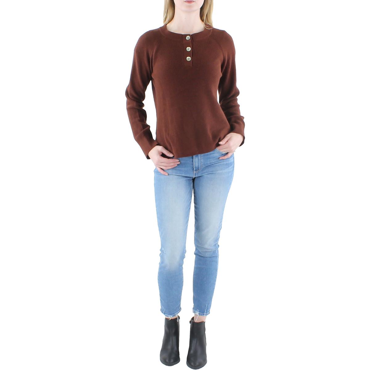 Ribbed Trim Knit Pullover Sweater