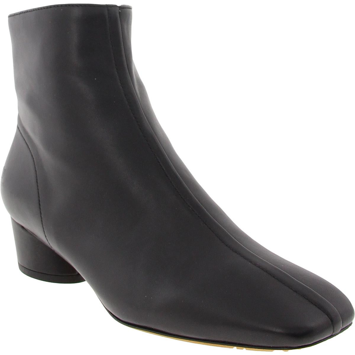 Embossed Leather Ankle Boots