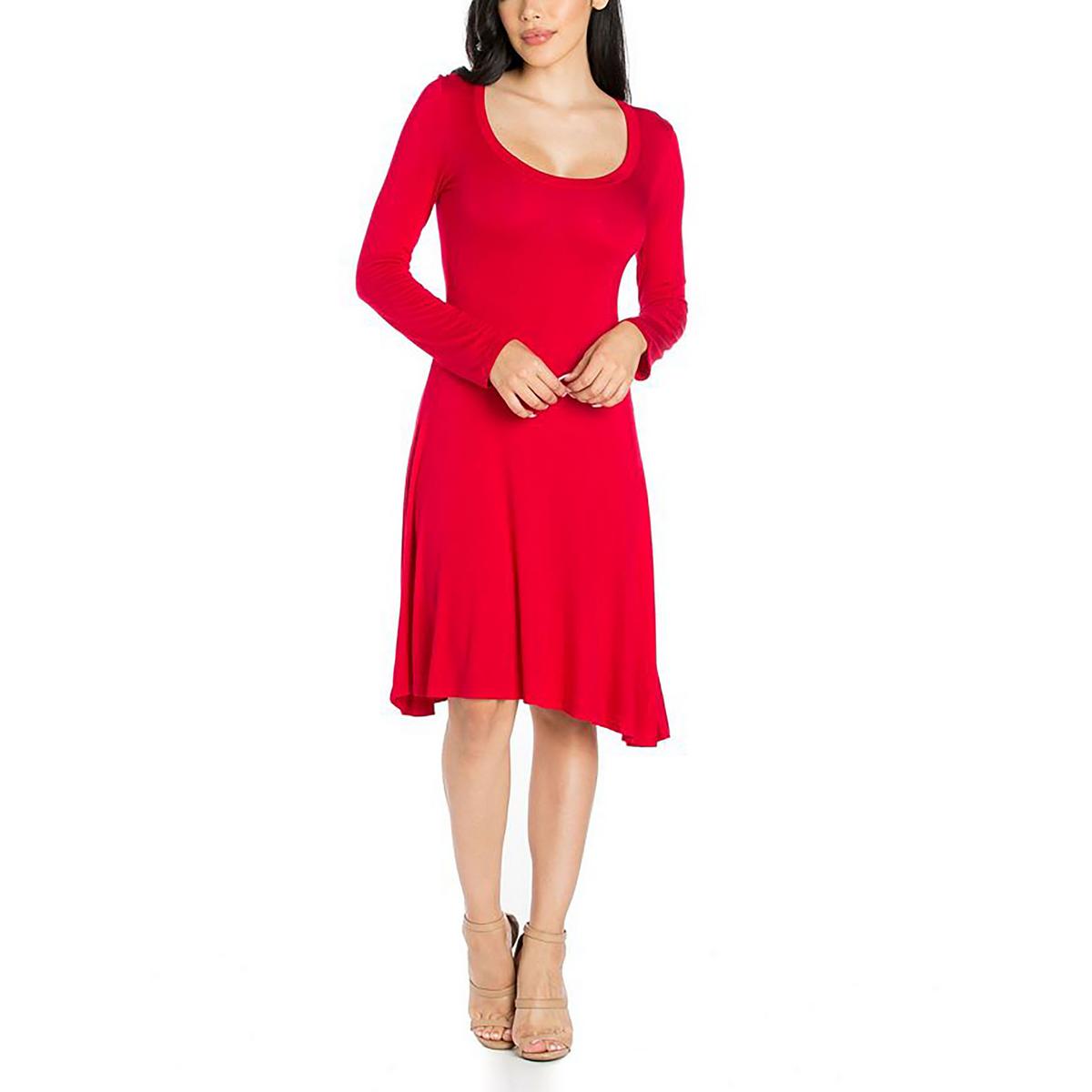 Plus Crewneck Knee Length T-Shirt Dress