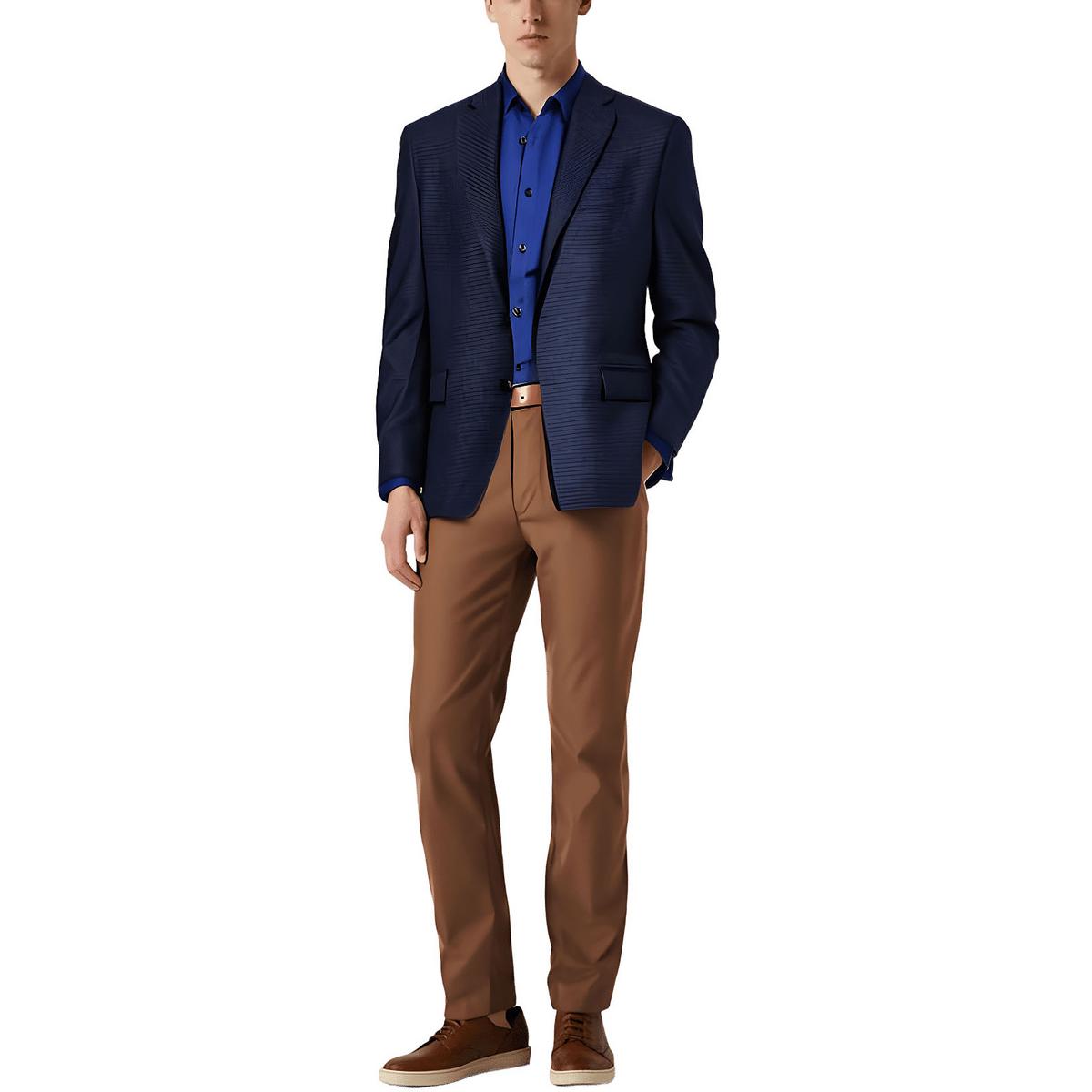 Houndstooth Knit Two-Button Blazer