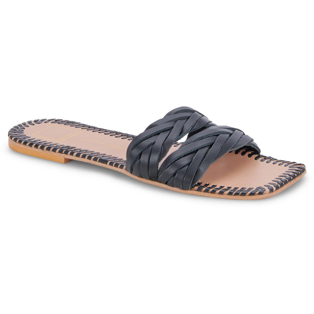AVANNA Leather Slip On Slide Sandals