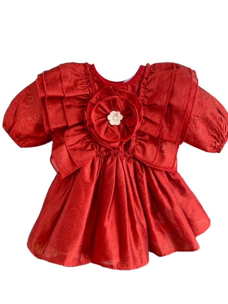 Baby Girls Ruby Maelie Ruffle Skirted Bodysuit 0-24M