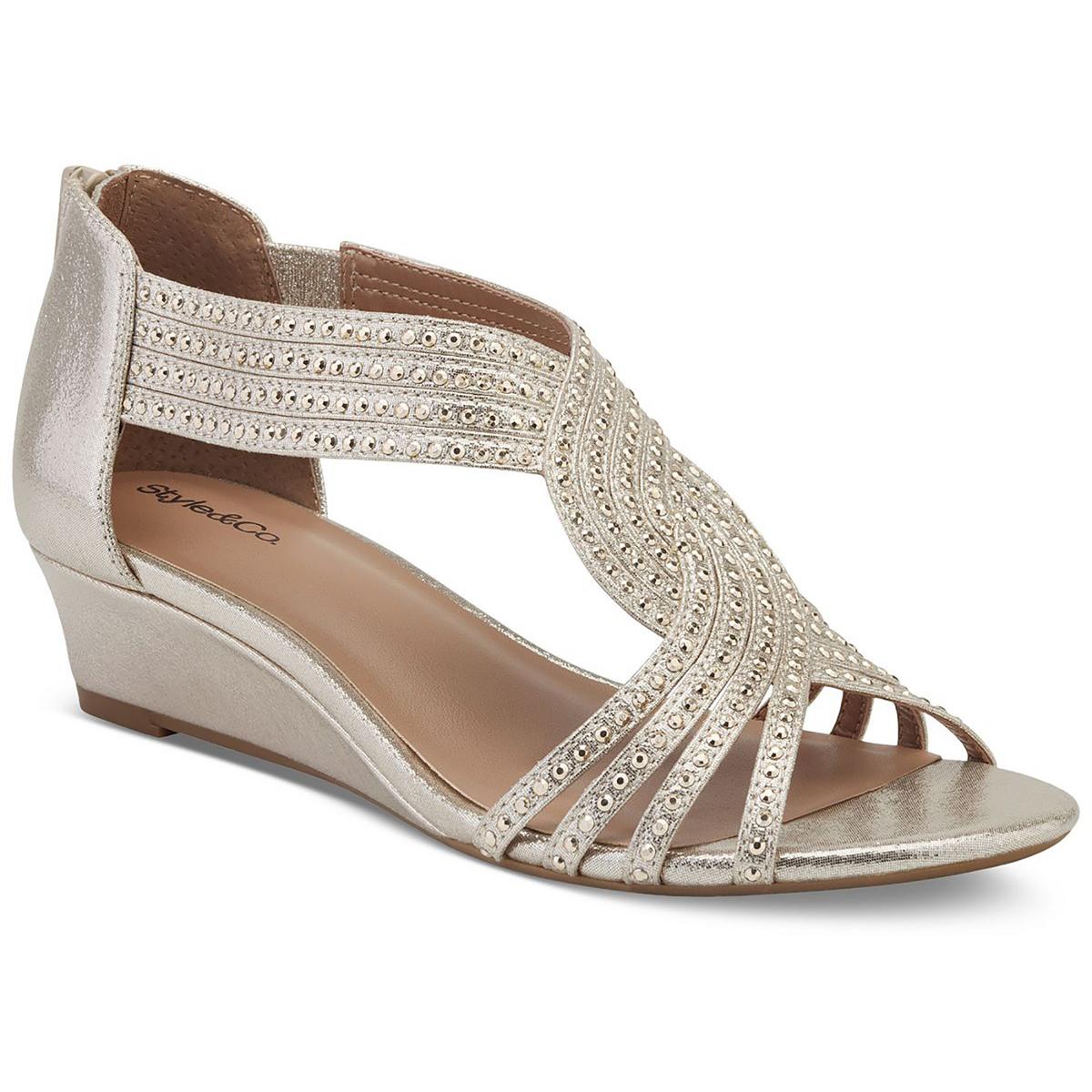 Ginifur Slip On Zip Up Wedge Sandals