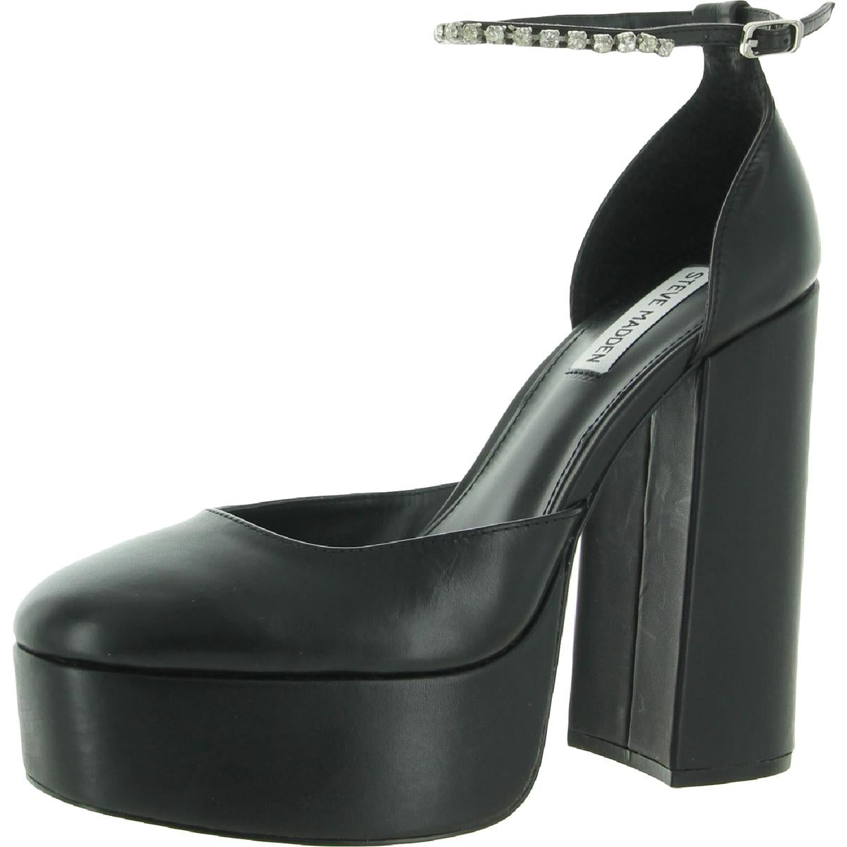 Bangle Leather Ankle Strap Heels