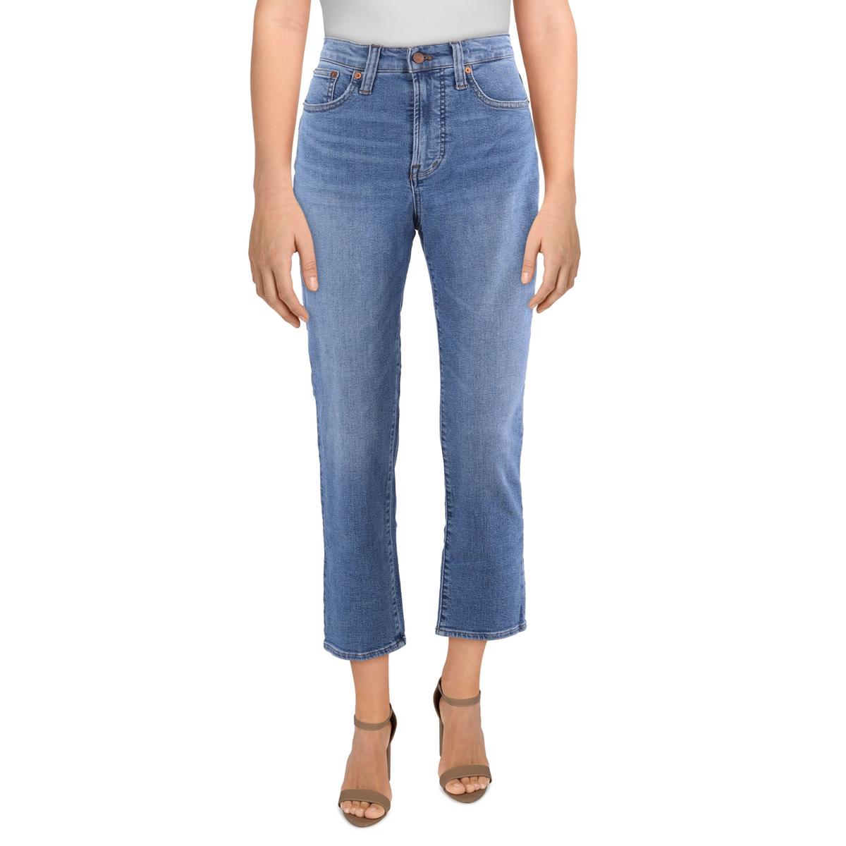 High-Rise Denim Straight Leg Jeans