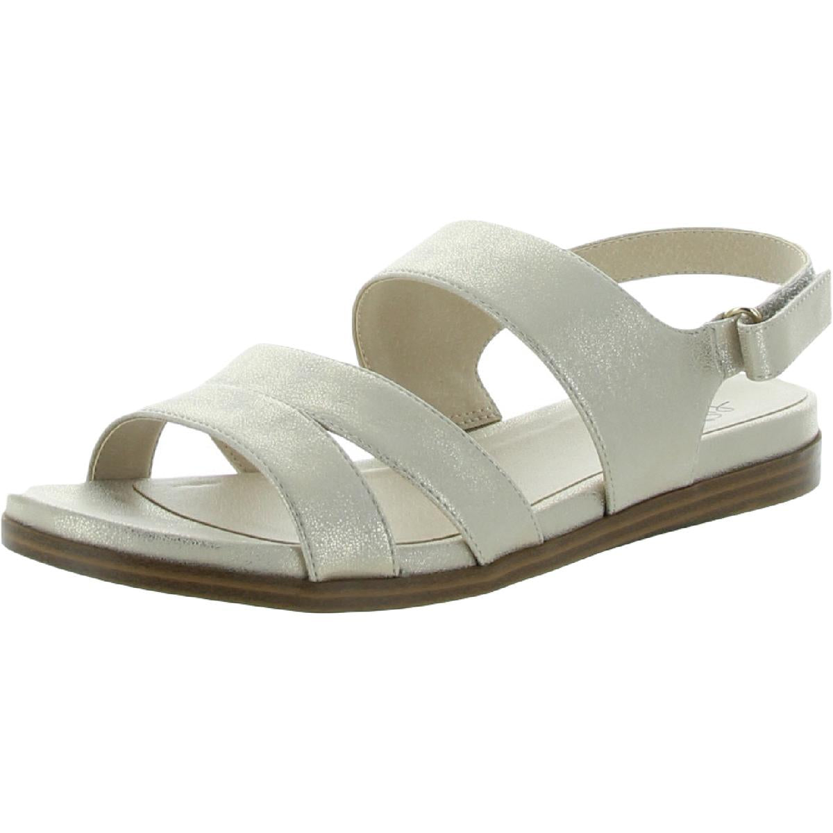 Ashley Metallic Ankle Flat Sandals