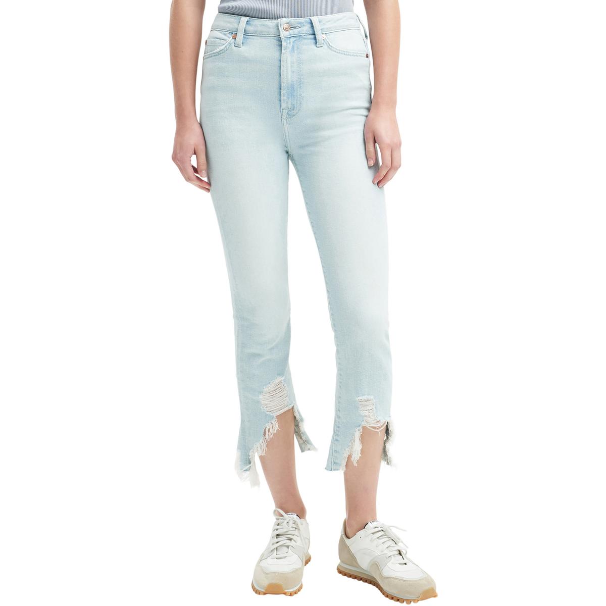 Luxe Vintage Distressed Denim Bootcut Jeans