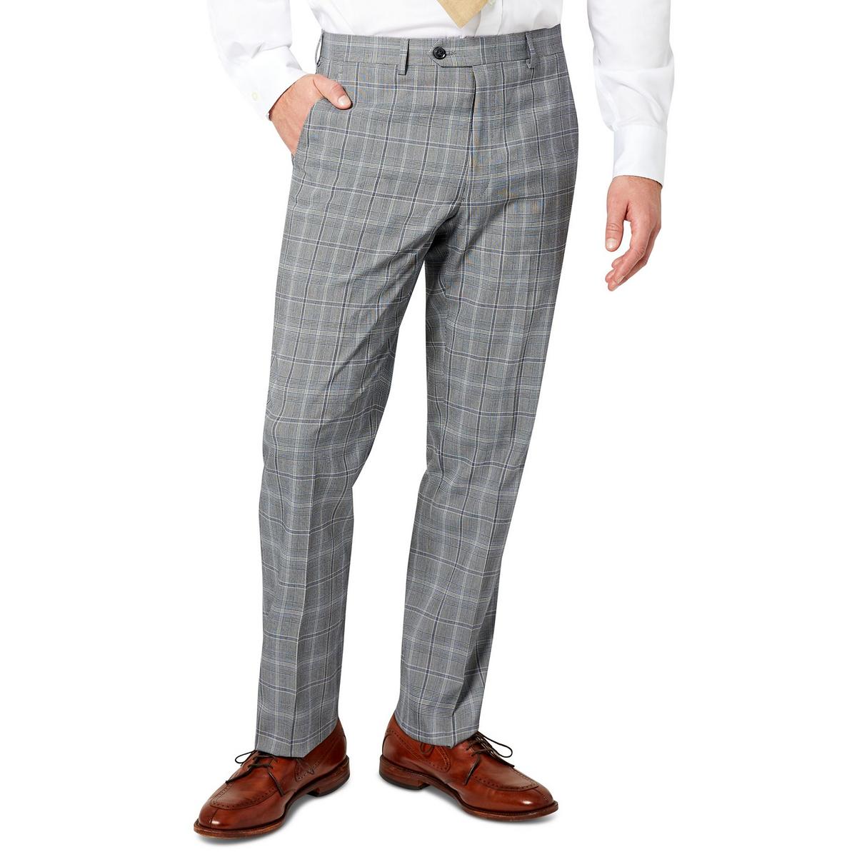 Plaid Classic Fit Suit Pants