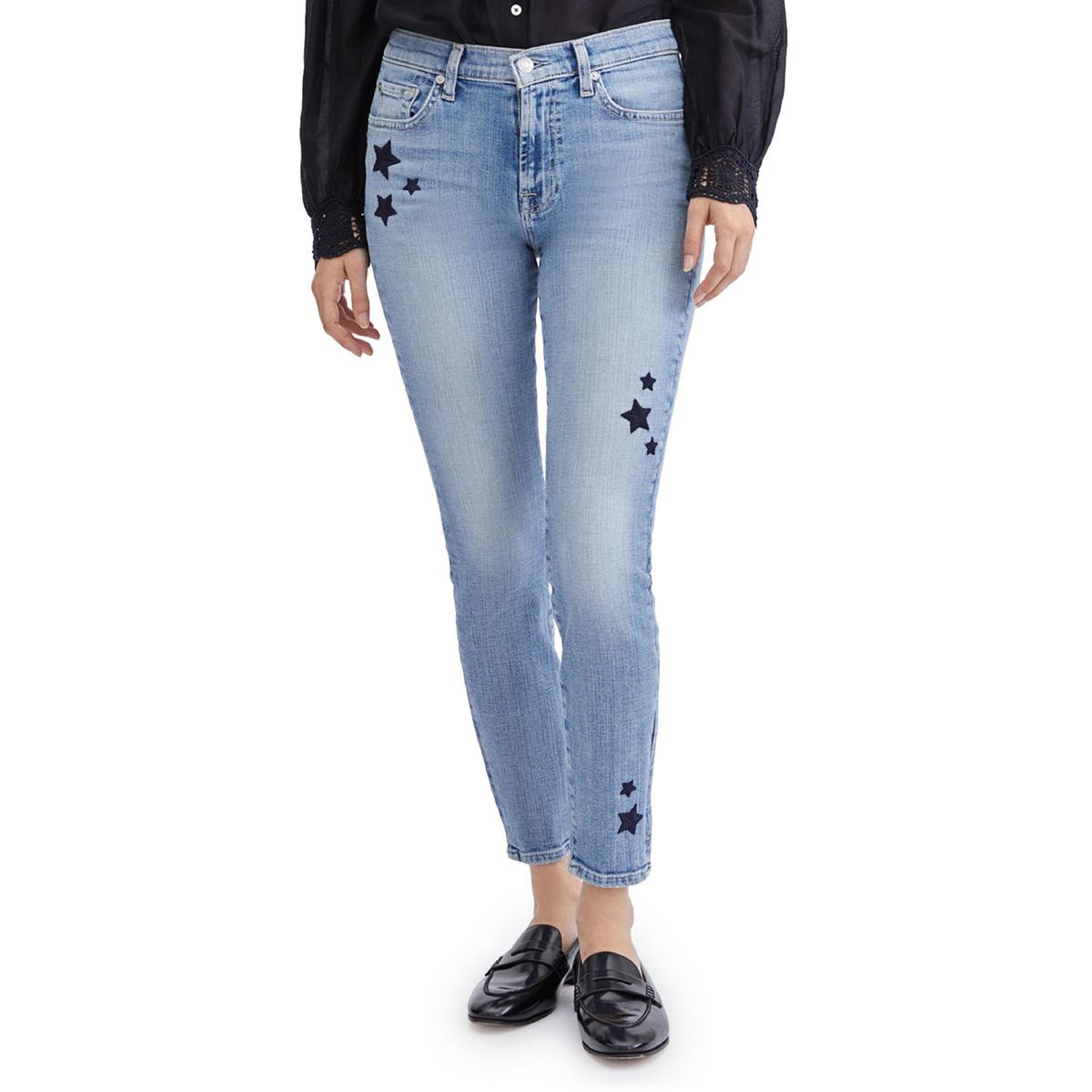 Stars Ankle Embroidered Skinny Jeans