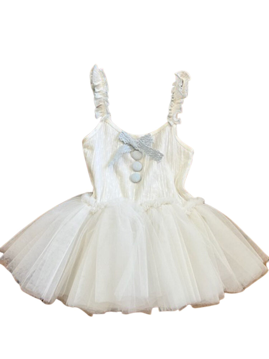 Baby Girls White Fluffy Gracie Tutu Onesie Dress 0-18M
