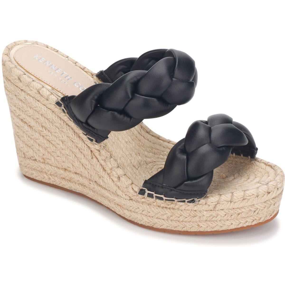 Olivia Braid Braided Open Toe Wedge Sandals