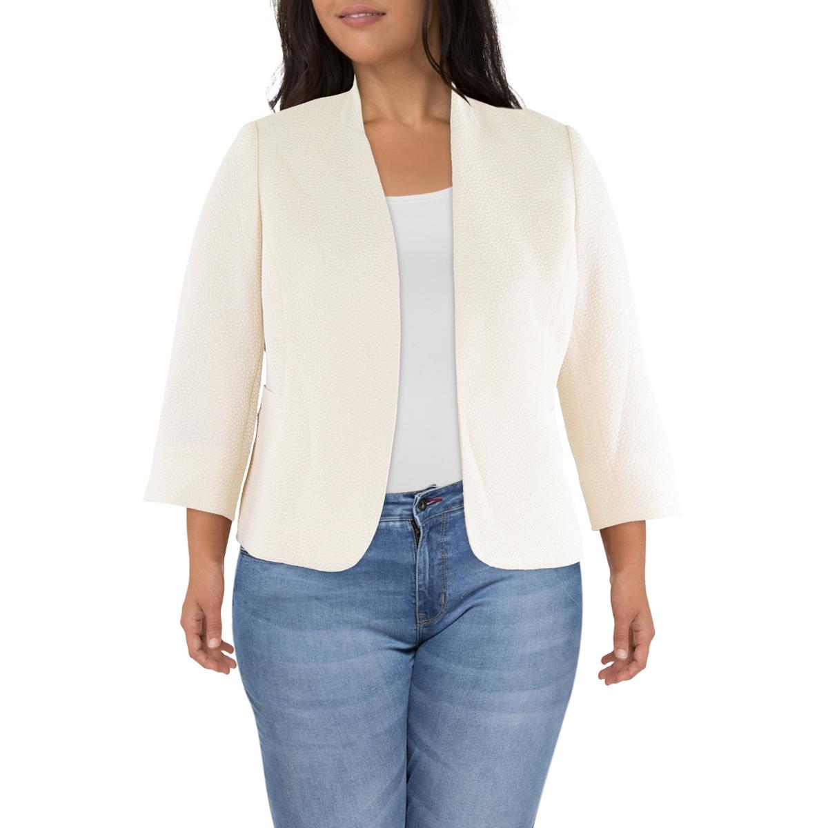 Petites Textured Open-Front Blazer