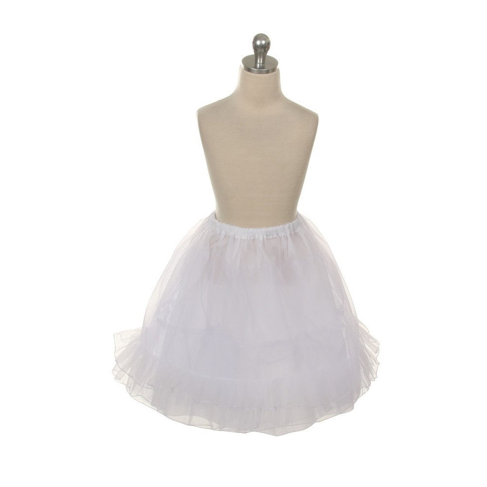 White Triple Layer Petticoat Slip Girls 4-10