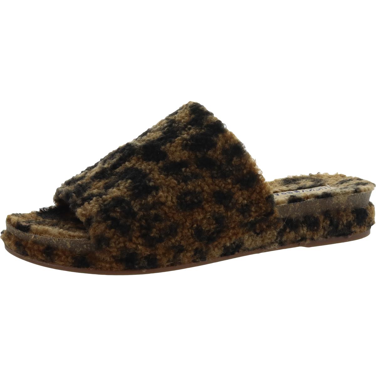 Gadini Faux Shearling Open Toe Slide Slippers