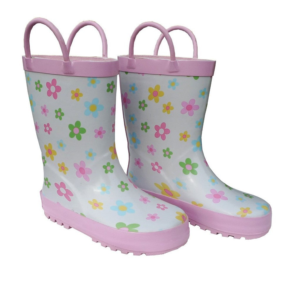 Pastel Posies Toddler Girls Rain Boots 5 Toddler-3 Kids