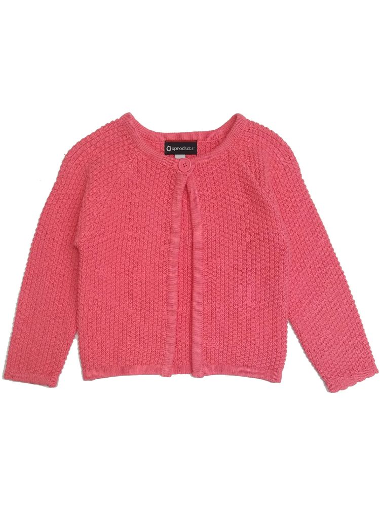 Girls Pink Sweater Cardigan Swing Knit Long Sleeve, Sizes 3T-6X
