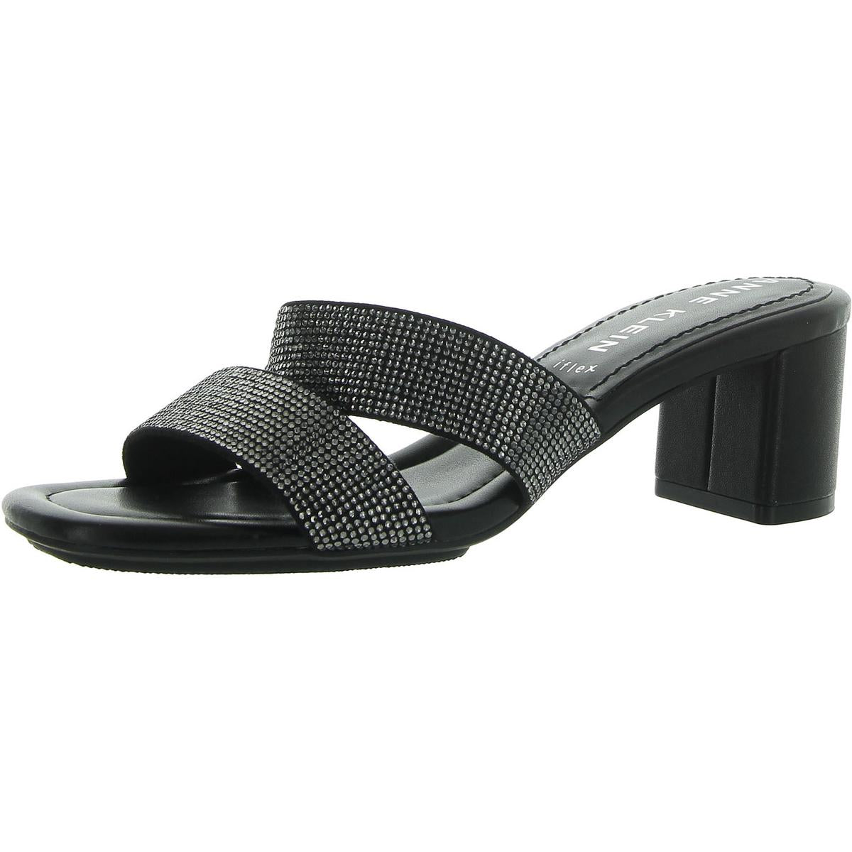 KALINDA-C Faux Leather Slip On Block Heel