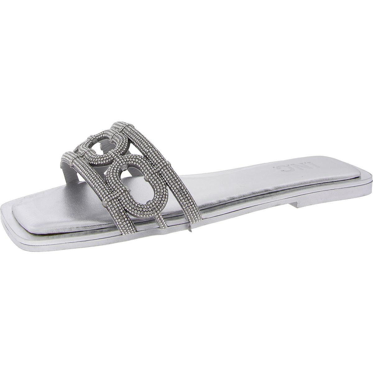 Crystal Open Toe Slide Sandals