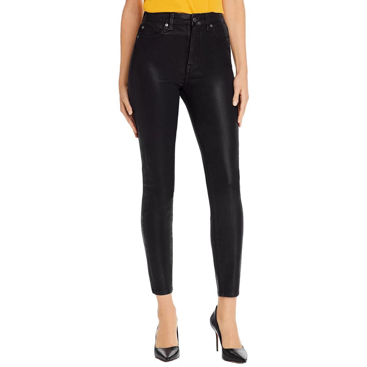 Coated Super Skinny Ankle Jeans