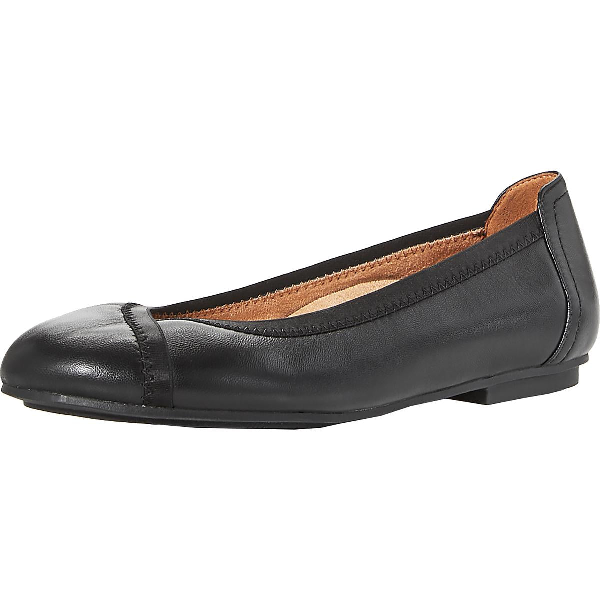 Caroll Leather Lightweight Slip On Round Toe Ballet Flats