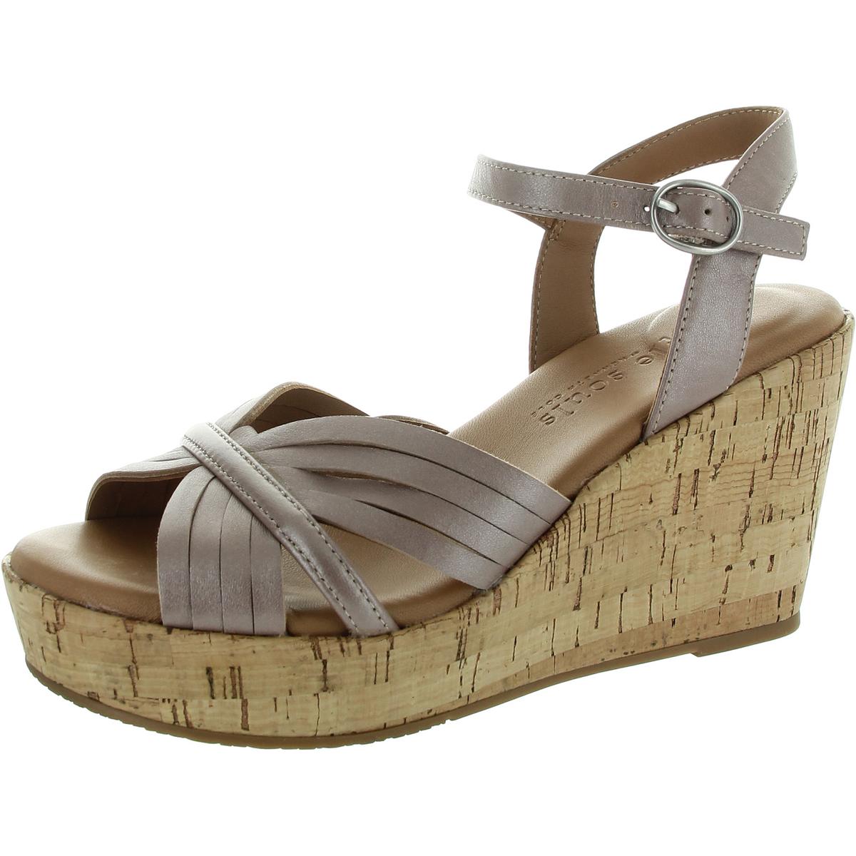 Nomi Leather Wedge Slingback Sandals