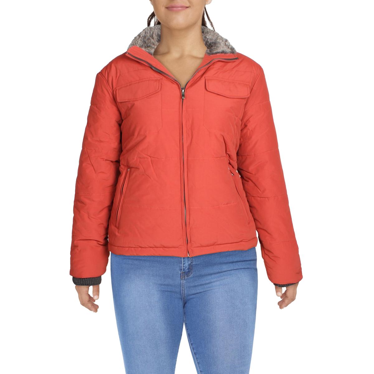 Faux Fur Trim Utility Parka Coat