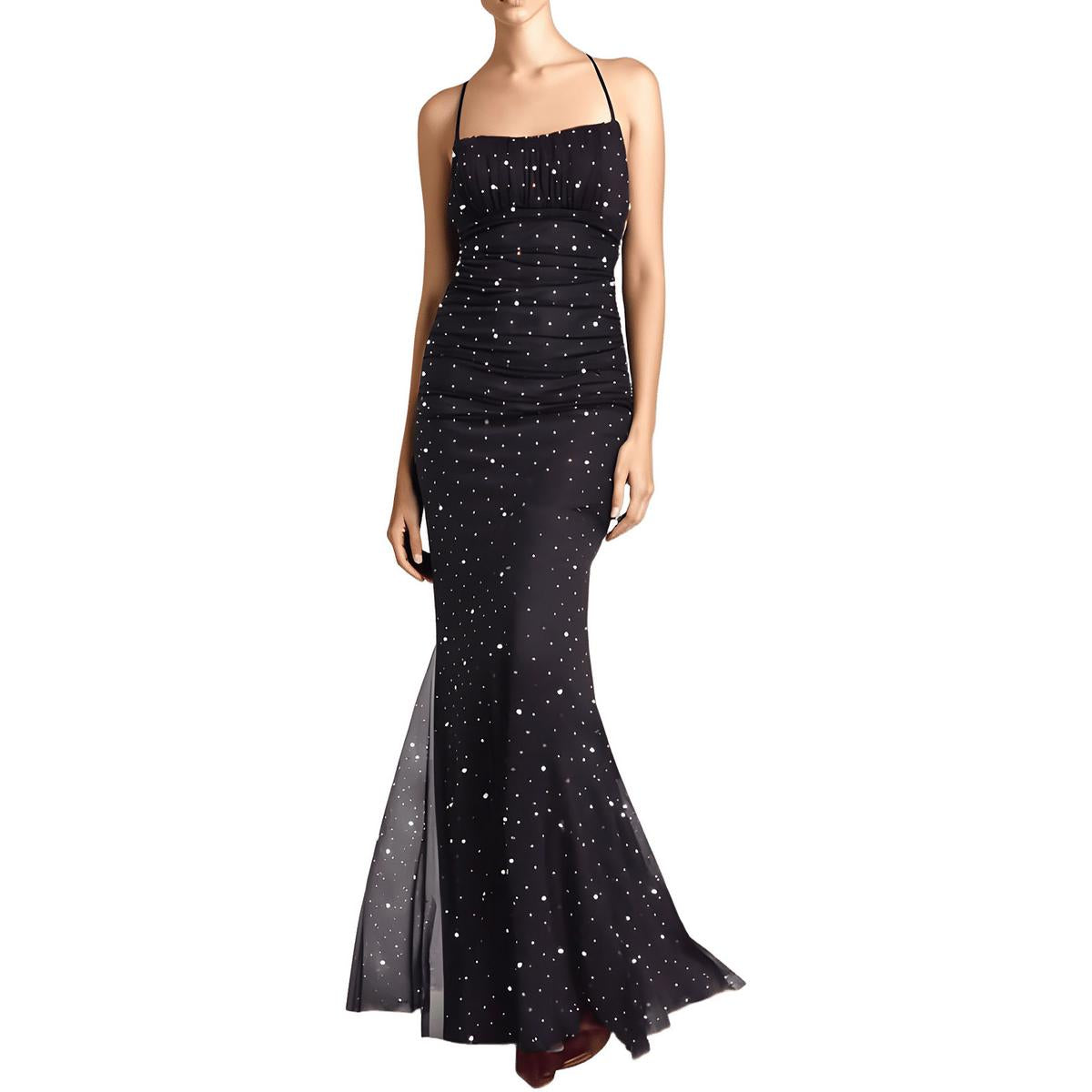 Juniors Emma Embellished Open Back Evening Dress