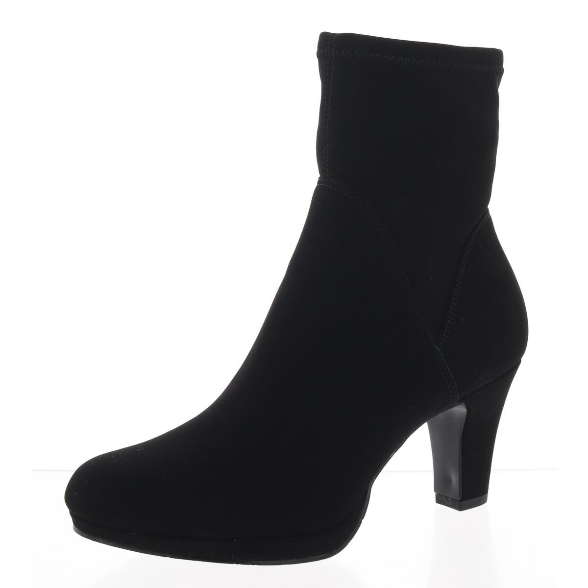 Solana Zip Up Round Toe Ankle Boots