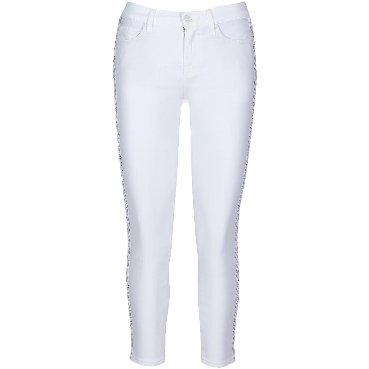 Braided Denim Skinny Jeans