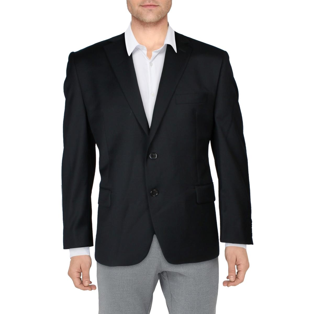 Big & Tall Lattimore Pocket Wool Two-Button Blazer