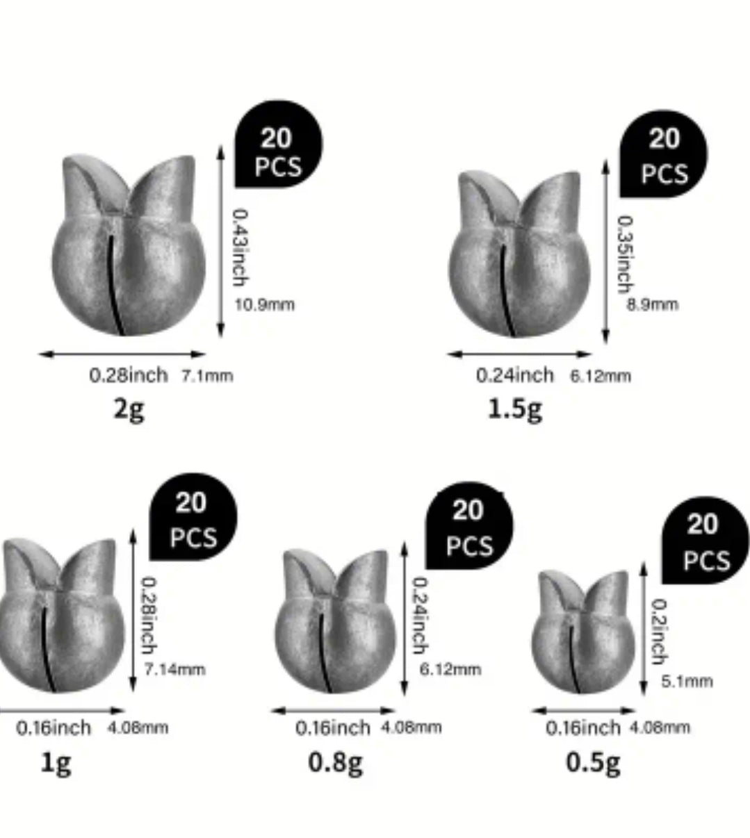 Split Shot Fishing Weights 100pcs
