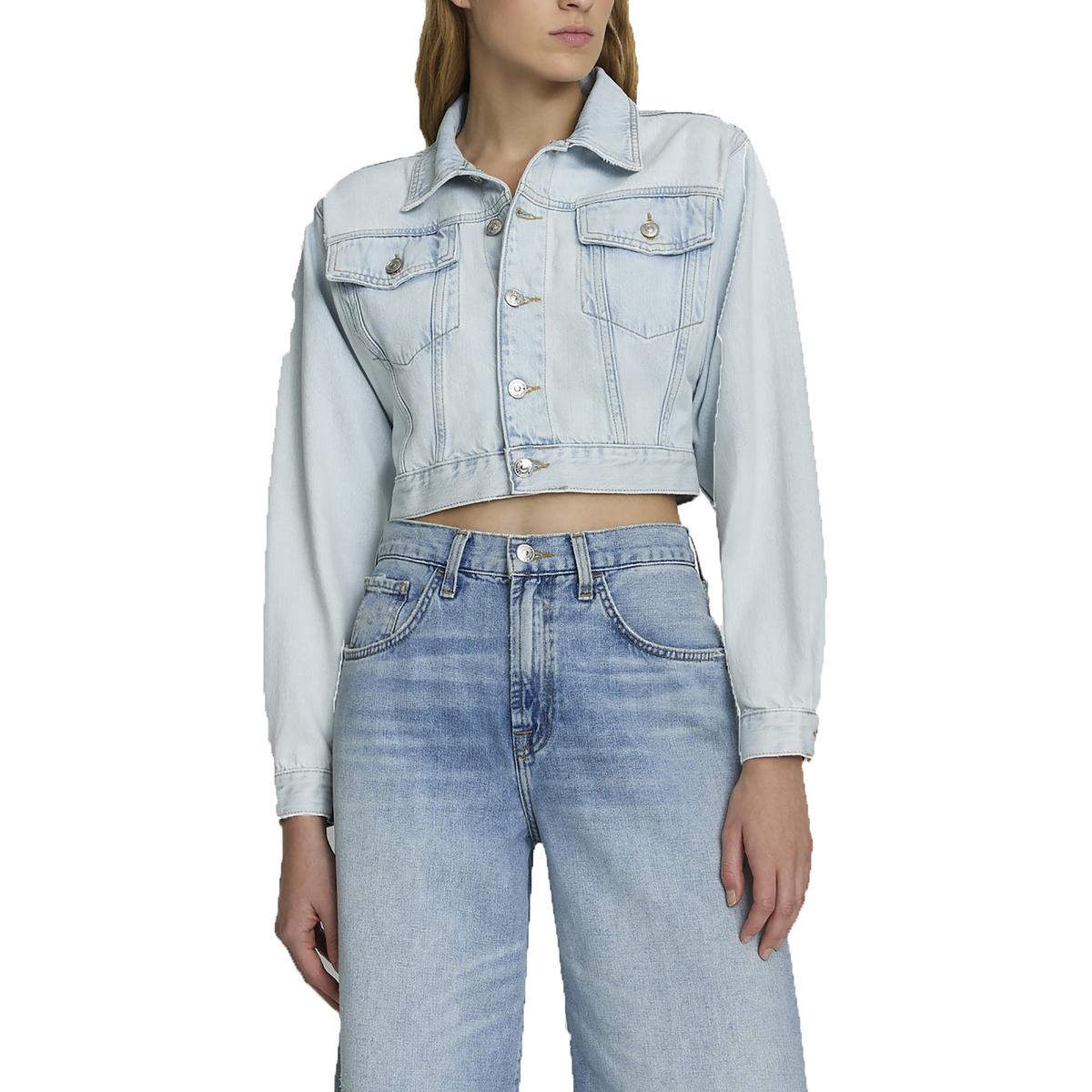 Crop Denim Trucker Jacket