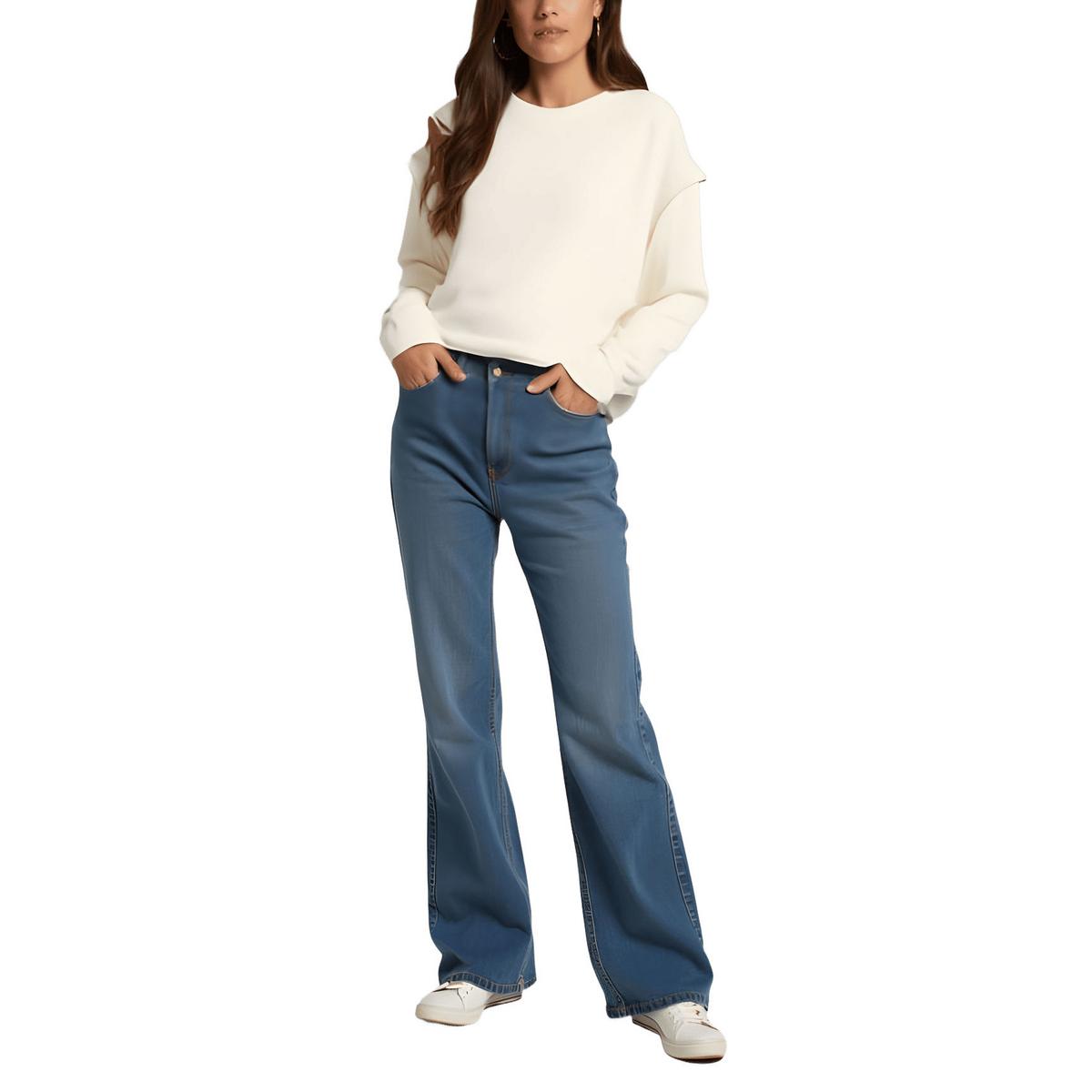 Cotton Blend Layered Sweatshirt