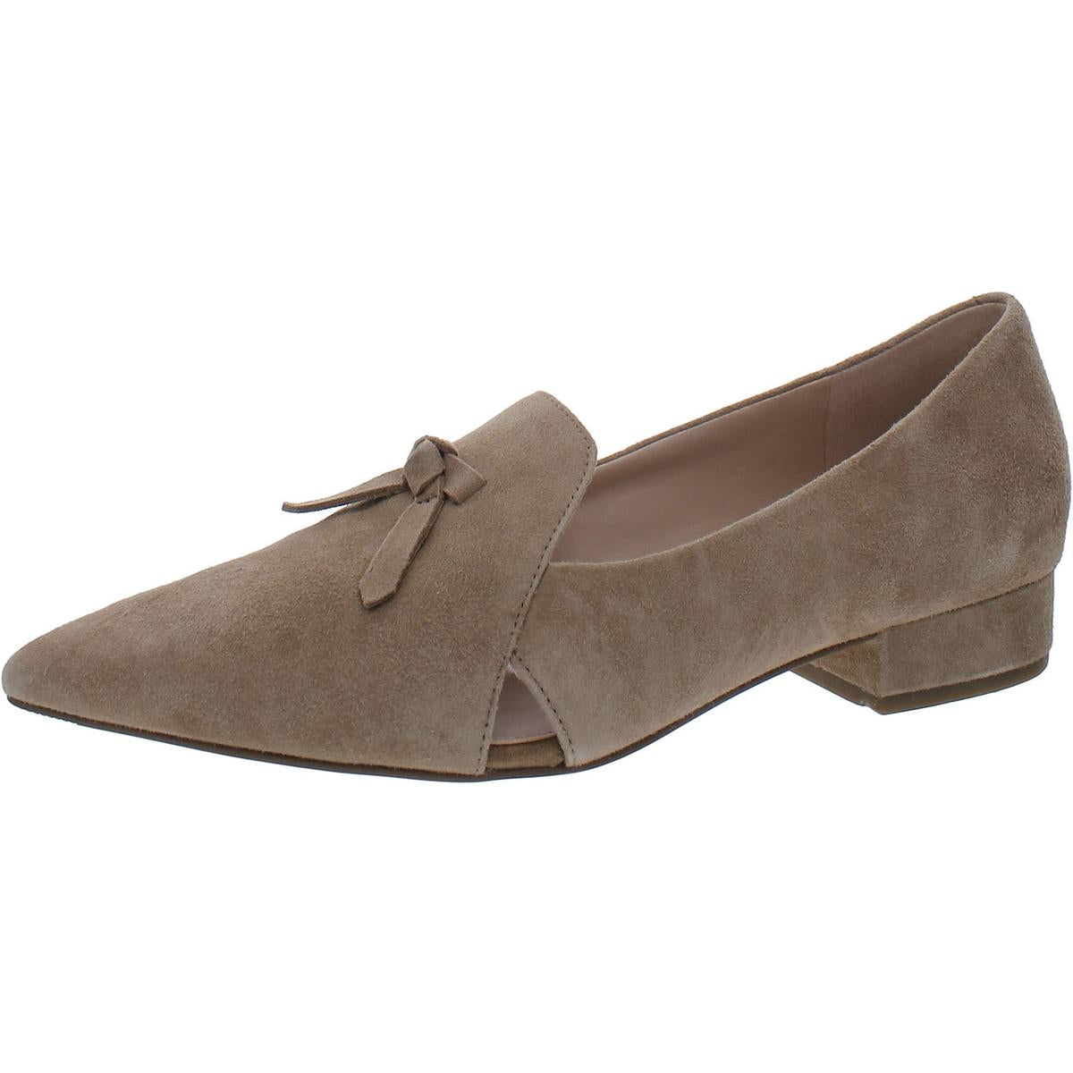 Viola Skimmer Faux Suede Pointed Toe Loafers