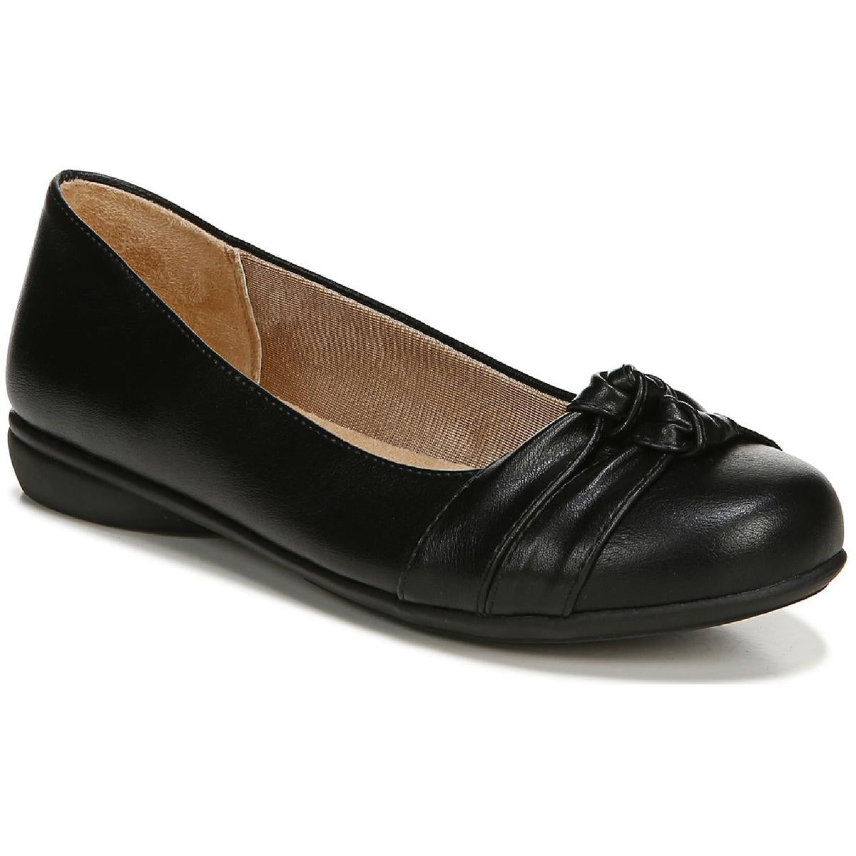Anika Faux Leather Knot Front Ballet Flats