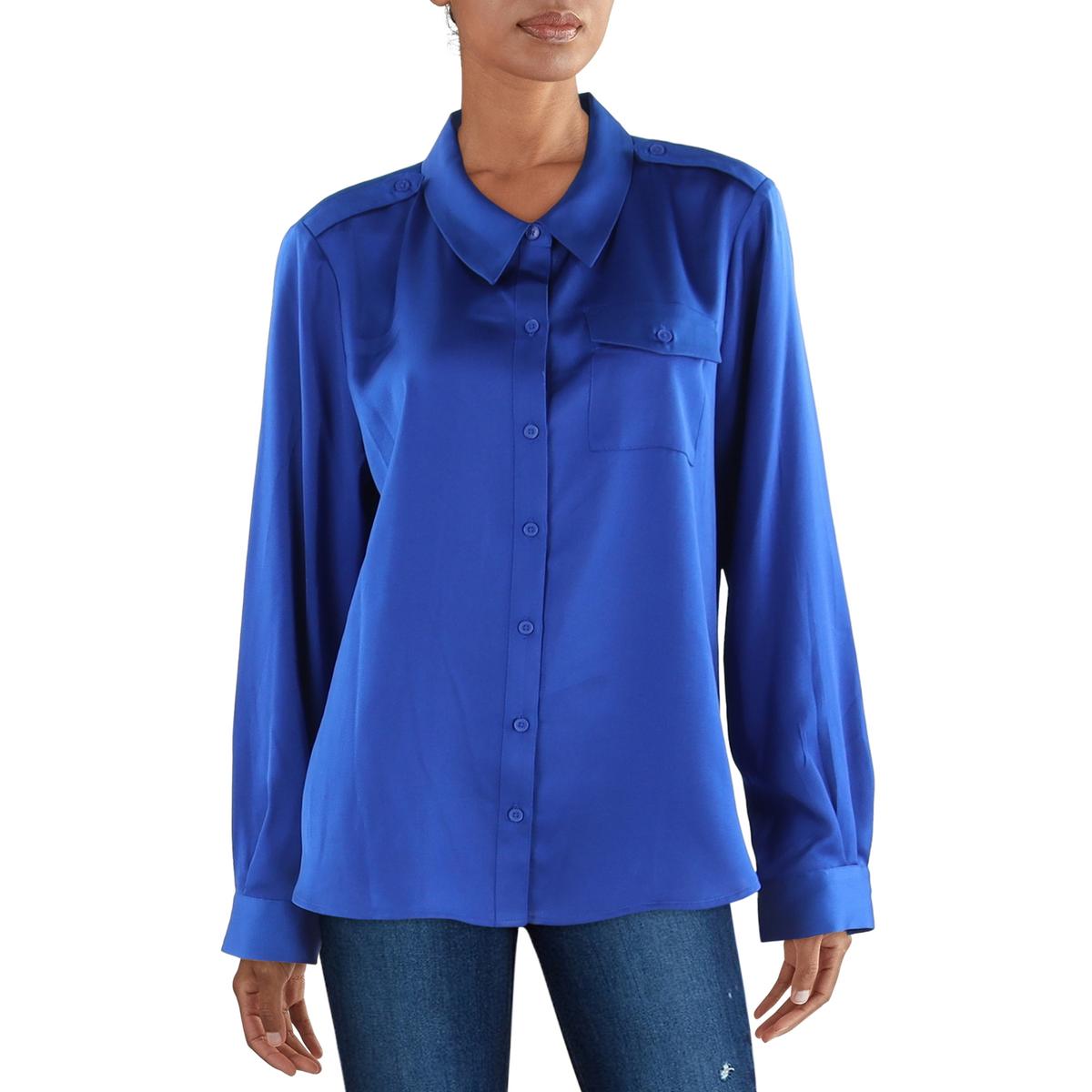 Button Button-Down Top