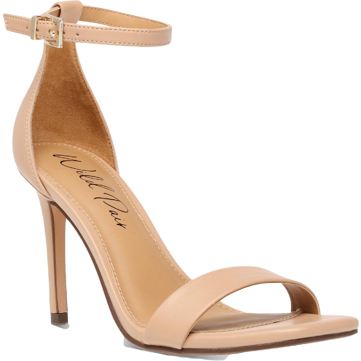 Bethie Faux Leather Square Toe Ankle Strap