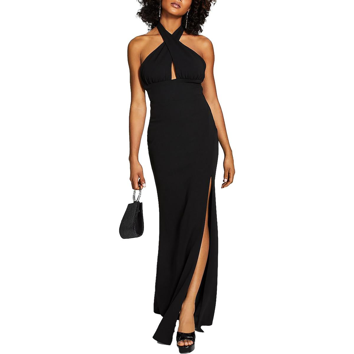 Juniors Crisscross Maxi Evening Dress