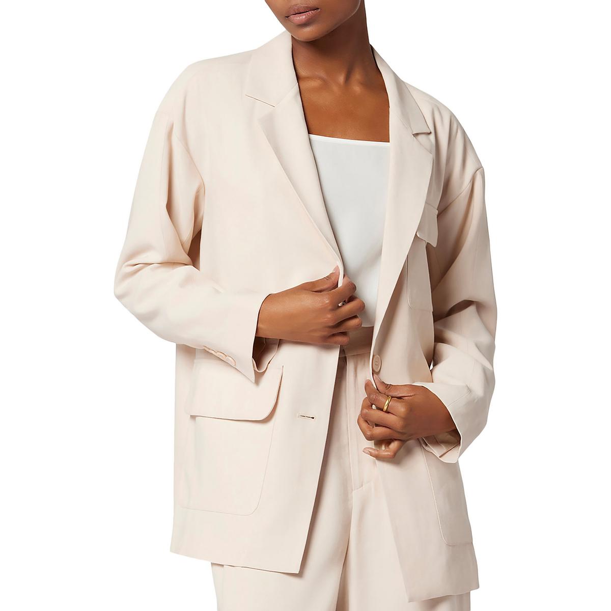 Shoulder Pads Long Sleeve Two-Button Blazer