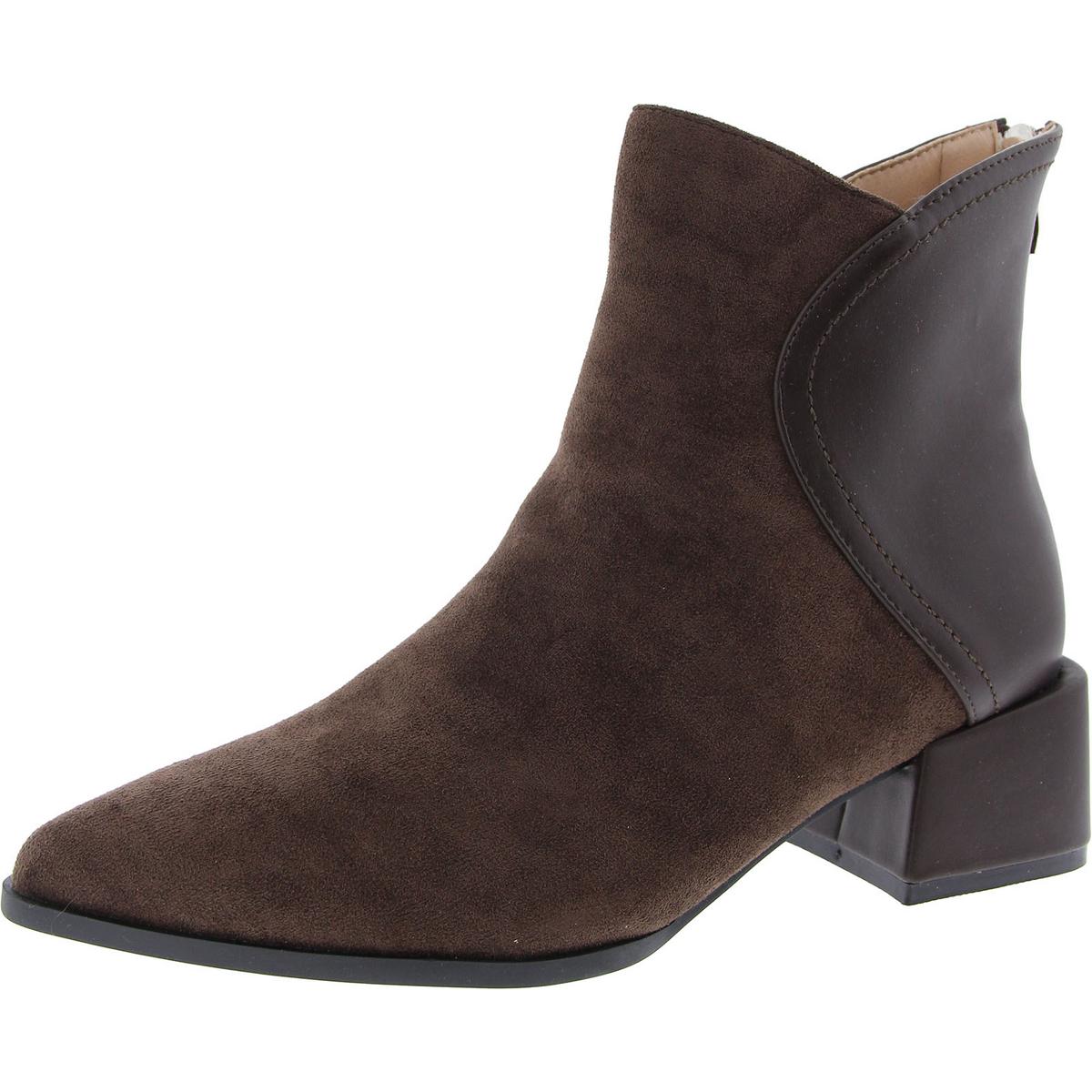 CONSUELLO Pointed Toe Cut-Out Ankle Boots