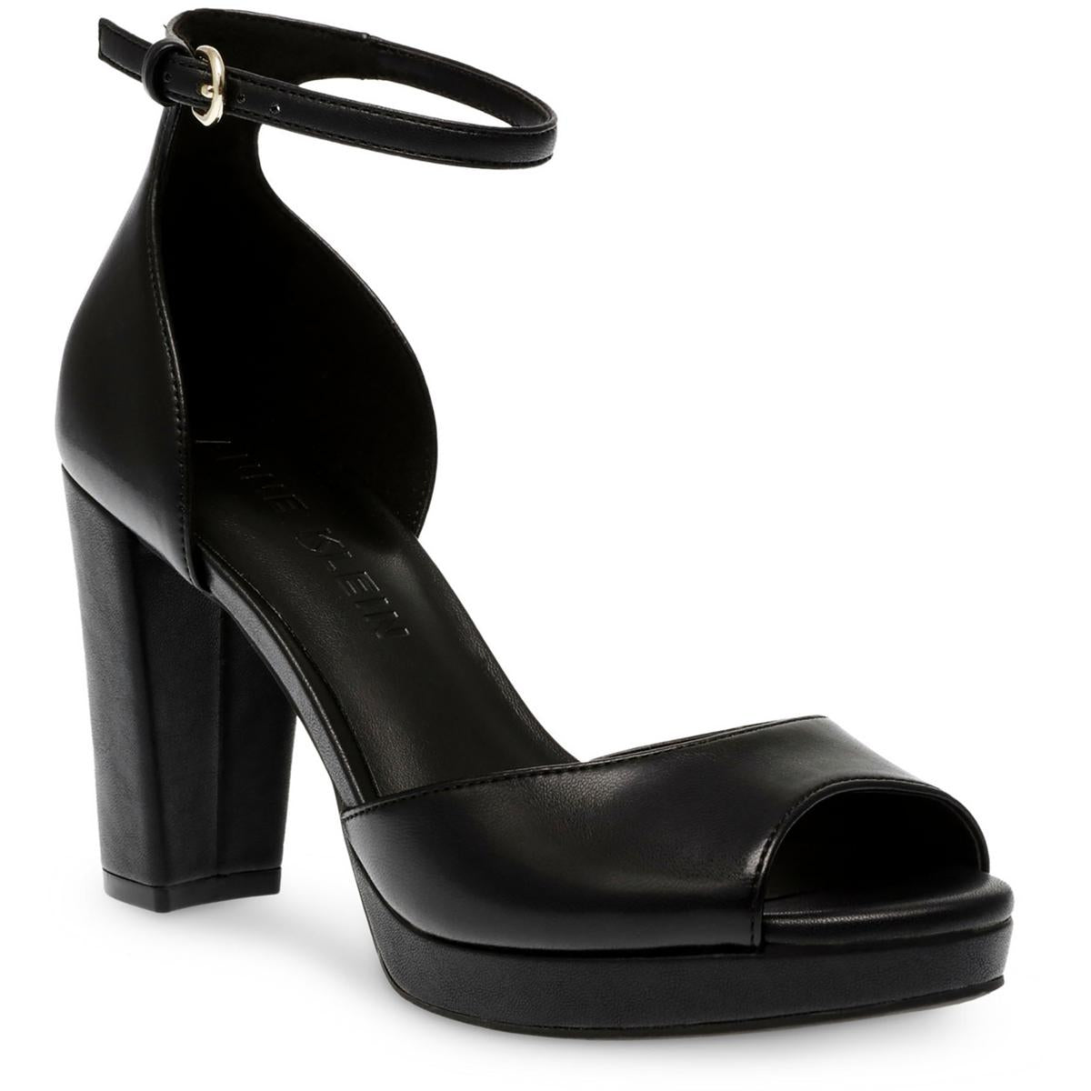 Vista-C Rhinestone Ankle Strap Block Heels