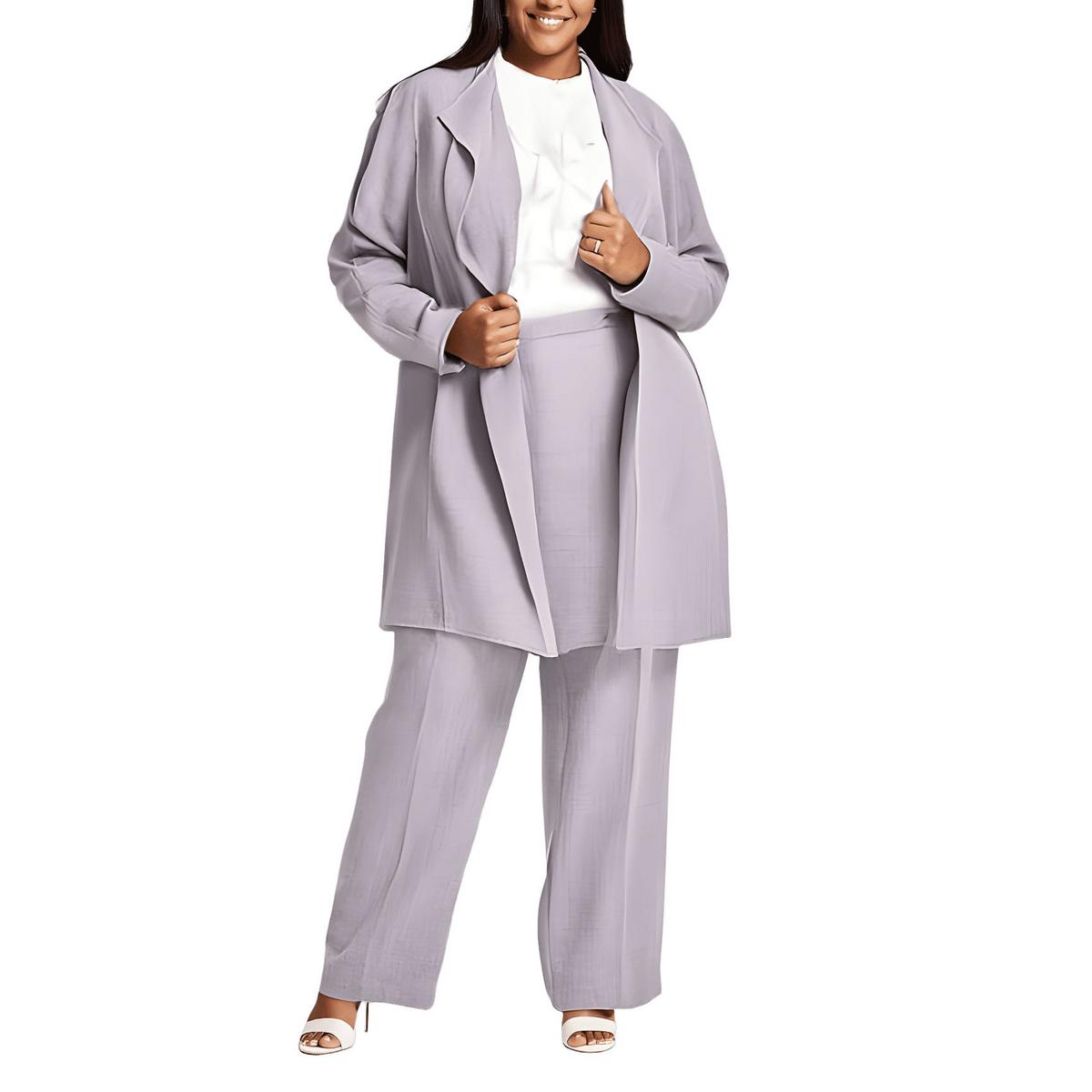 Plus Drapey Crepe Cardigan Sweater