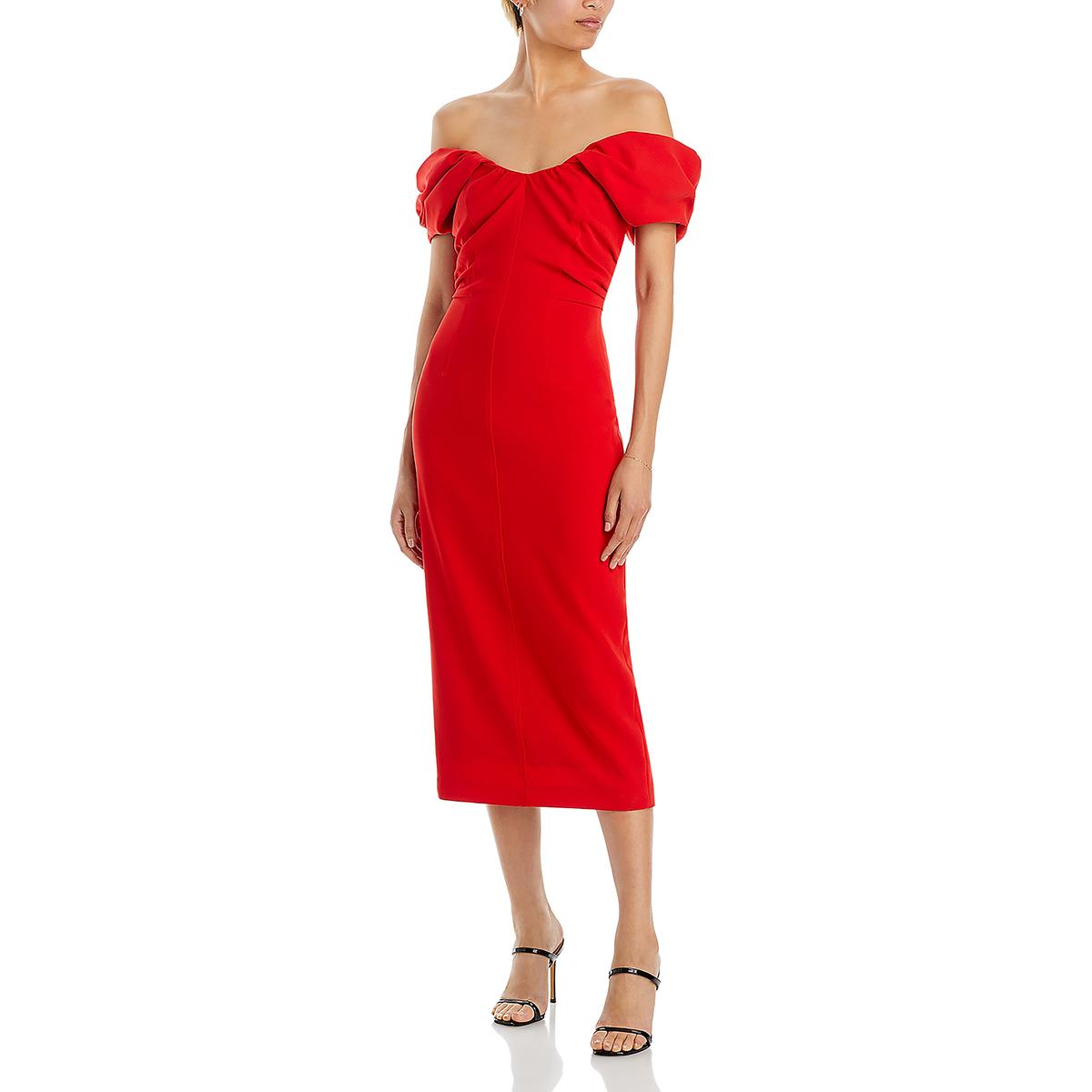 Nora Off-The-Shoulder Special Occasion Midi Dress