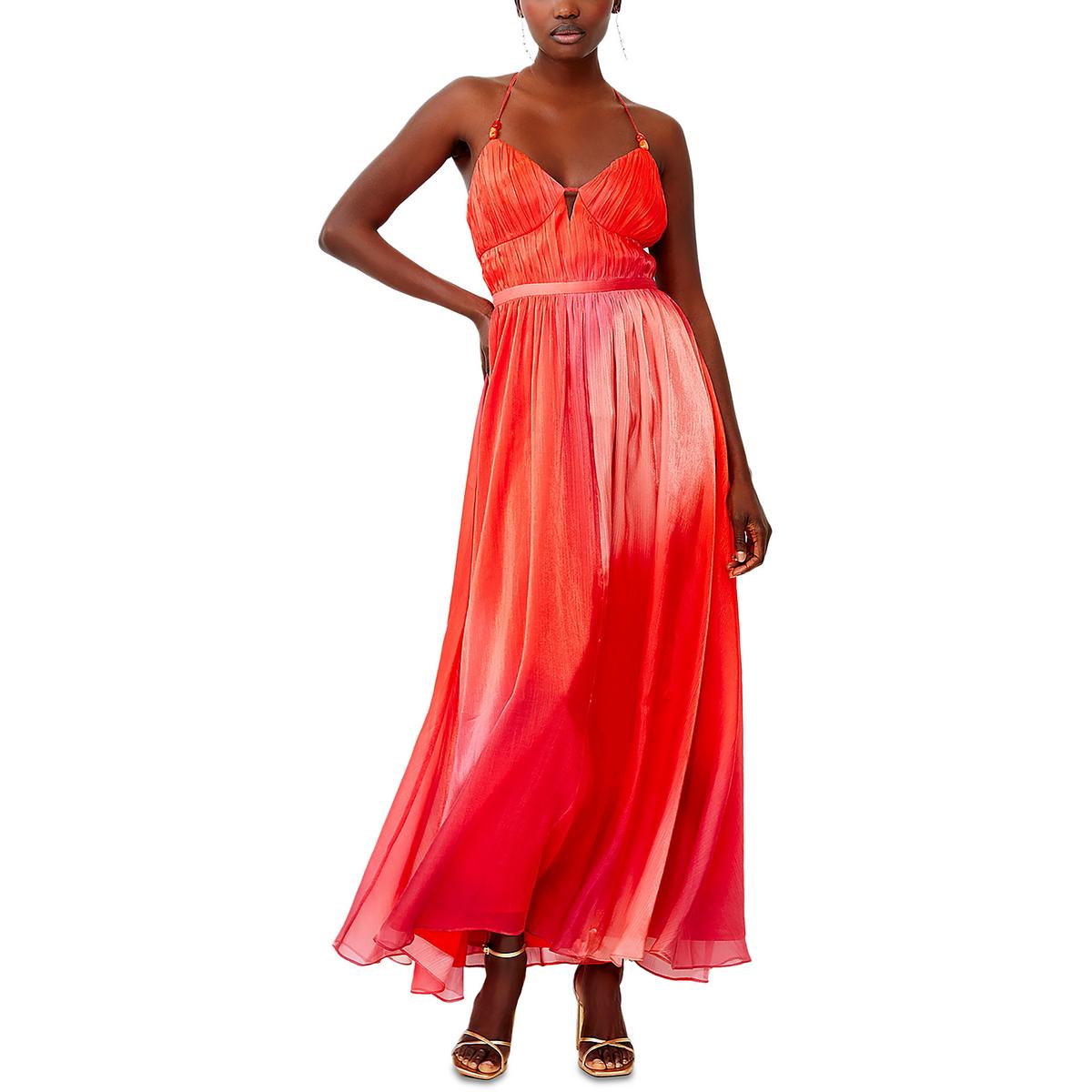 Darryl Hallie Metallic Long Maxi Dress